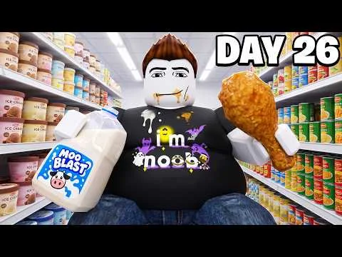 กินของให้หมดห้างรับ 30 ล้านบาท Eat Everything in Store Roblox